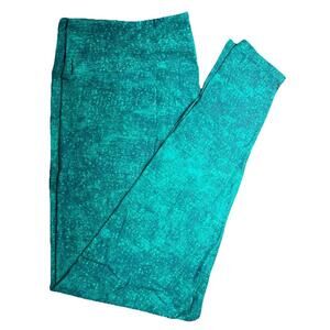 NWT LuLaRoe Tall & Curvy 2 TC2  Speckled Shades Of Green Leggings Size (20-26)